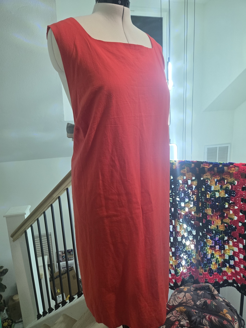 Kate Spade for Target NWT Tomato Red Linen Shift Dress 4X